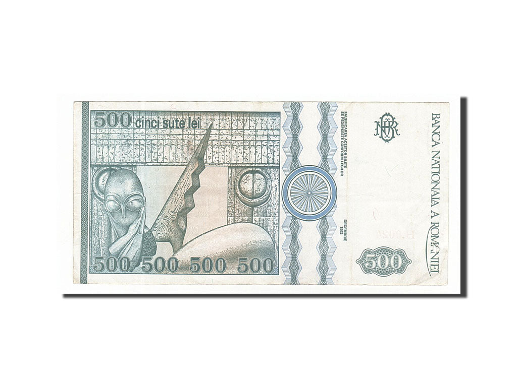 Banknote, Romania, 500 Lei, 1992, 1992-12-01, KM:101b, VF(20-25)