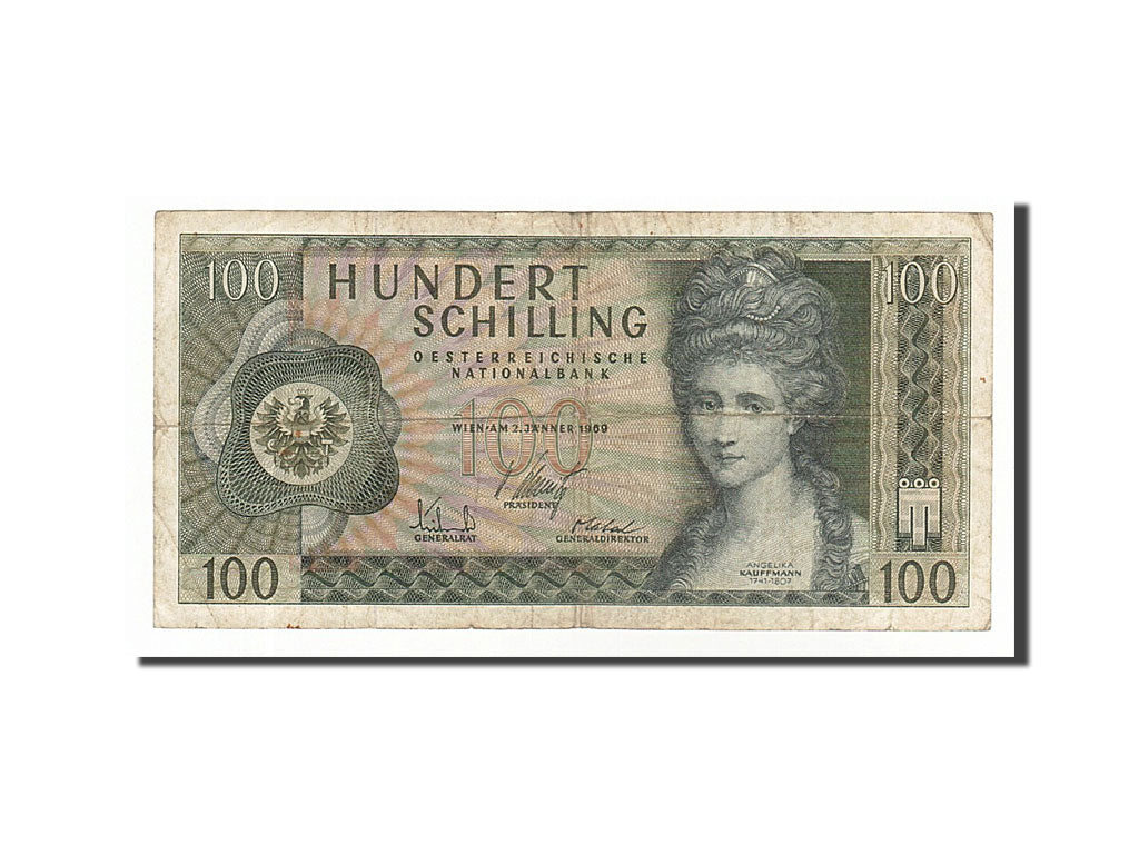 Banknote, Austria, 100 Schilling, 1969, 1969-01-02, VF(20-25)