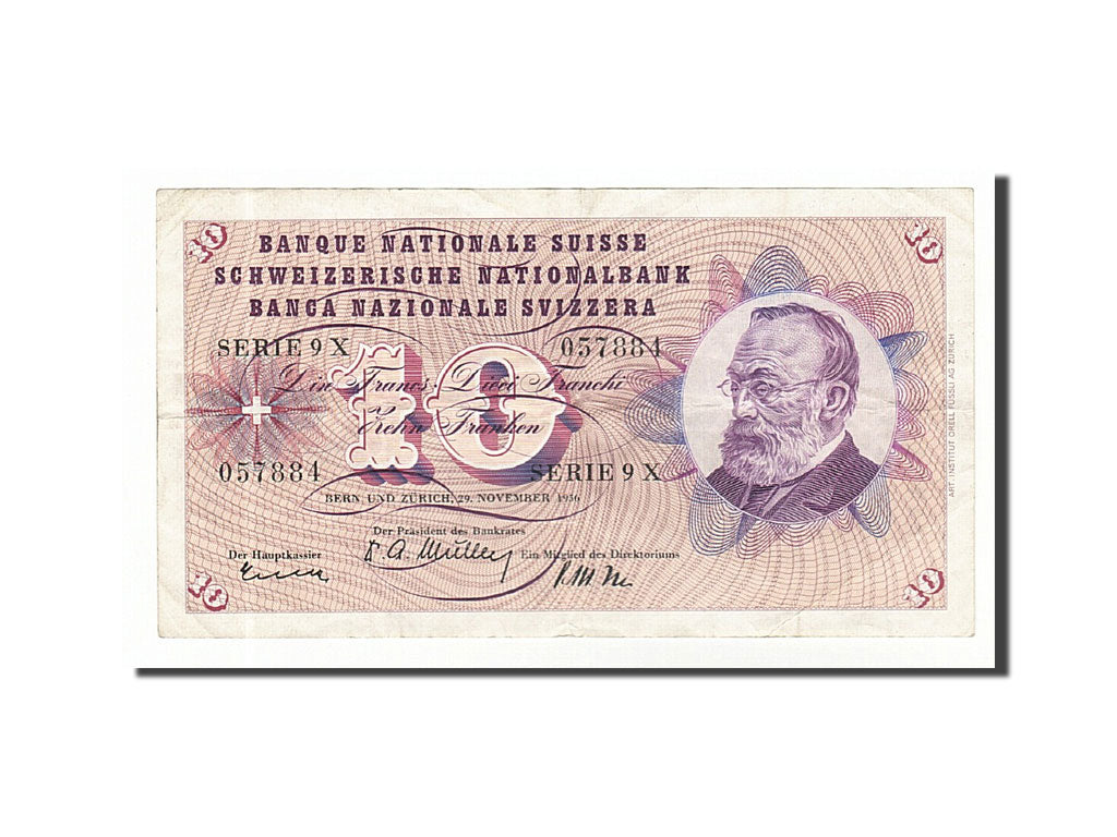 Billet, Suisse, 10 Franken, 1956, 1956-11-29, TTB