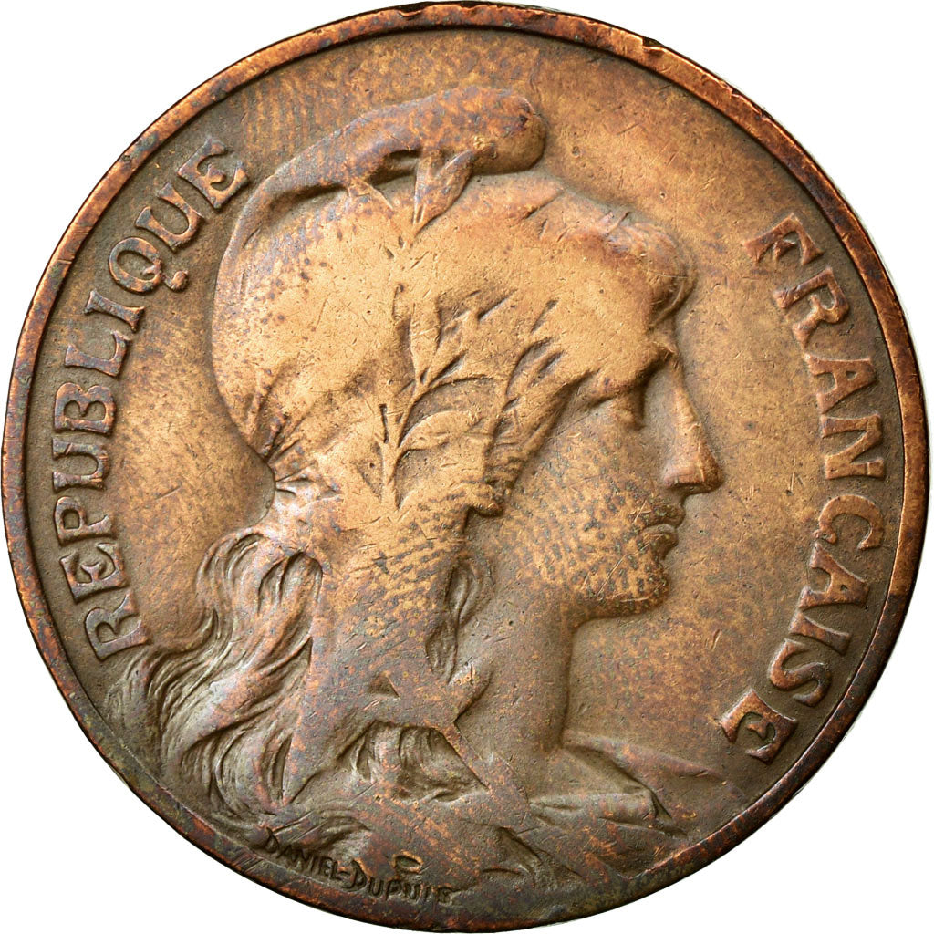 Moneta, Francia, Dupuis, 10 Centimes, 1905, Paris, MB, Bronzo, KM:843