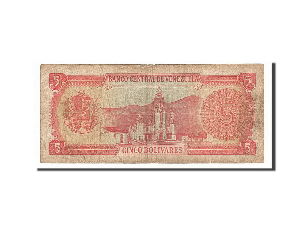 Banknote, Venezuela, 5 Bolivares, 1983, 1989-09-21, F(12-15)