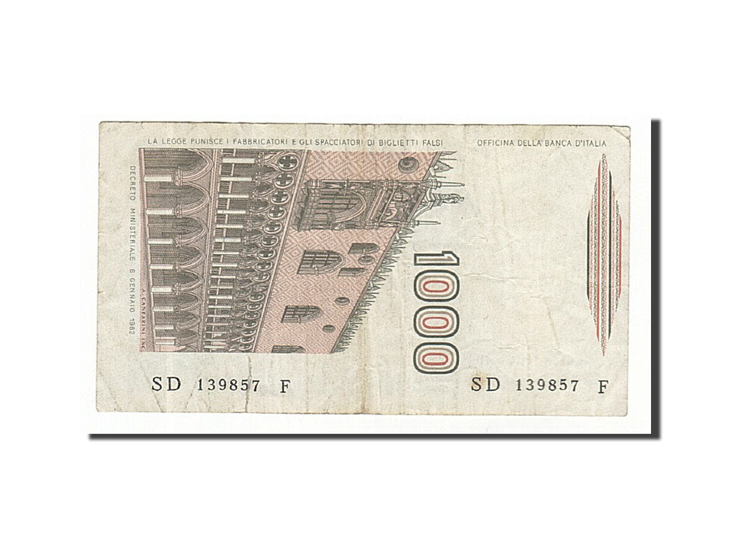 Banknote, Italy, 1000 Lire, 1982, 1982-01-06, EF(40-45)