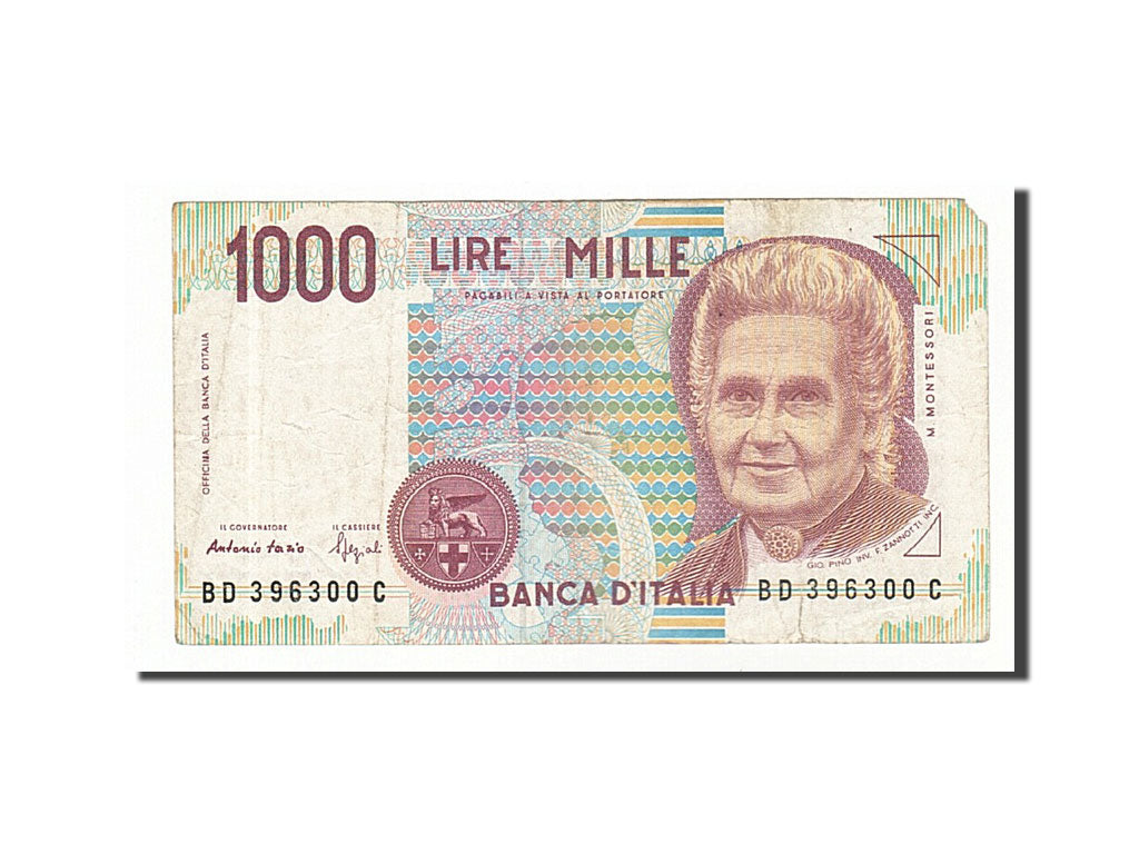 Banconote, Italia, 1000 Lire, 1990, 1990-10-03, B+