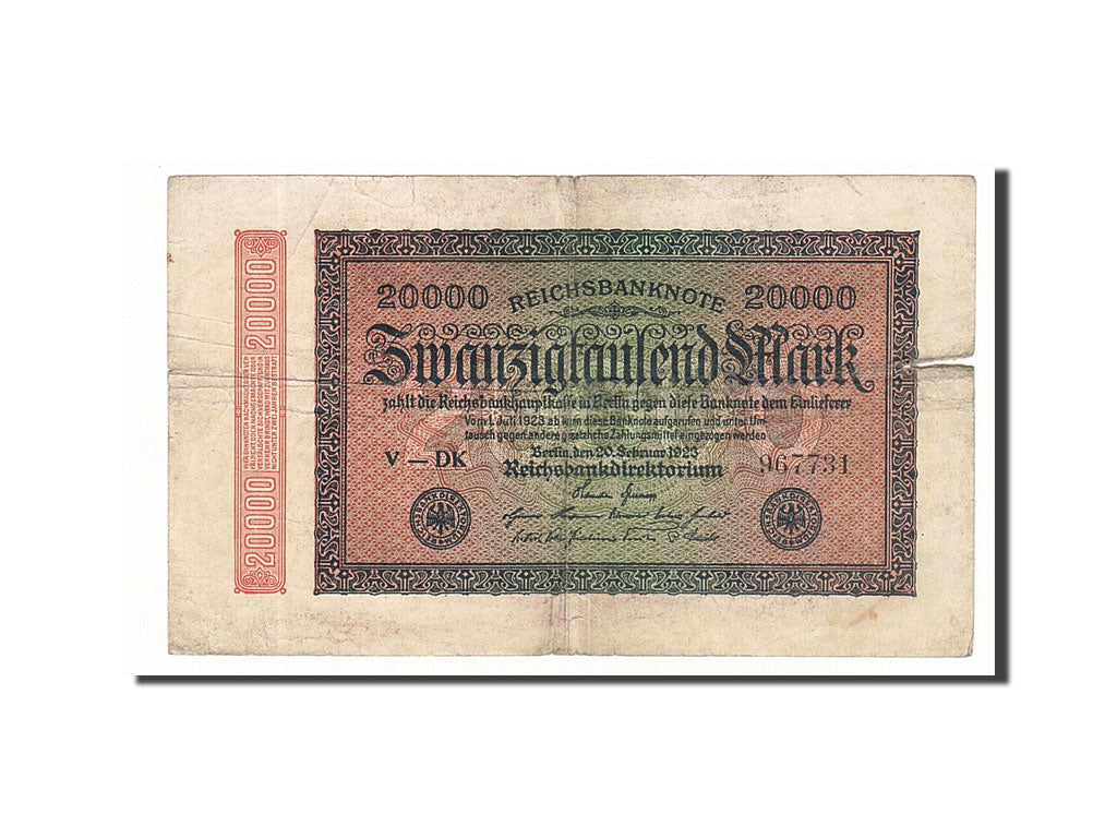 Banknote, Germany, 20,000 Mark, 1923, 1923-02-20, VF(20-25)