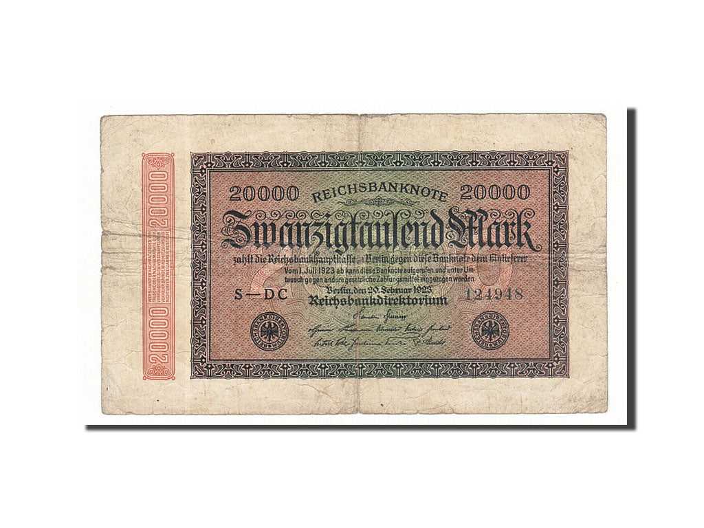 Banknote, Germany, 20,000 Mark, 1923, 1923-02-20, VF(20-25)
