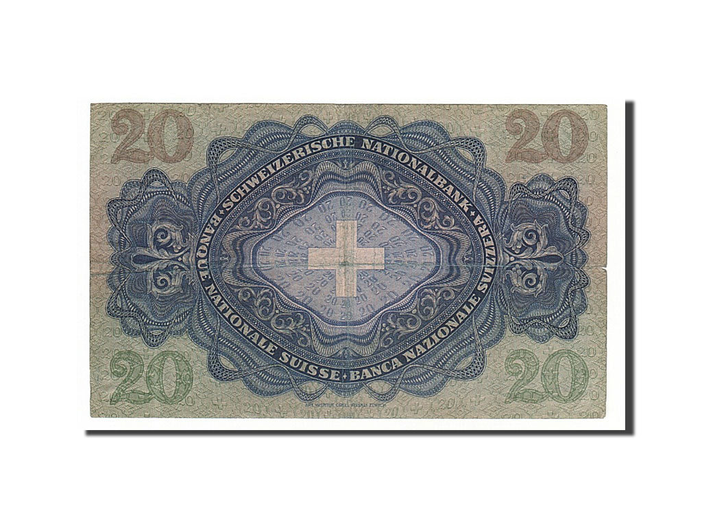 Geldschein, Schweiz, 20 Franken, 1947, 1947-10-16, S+