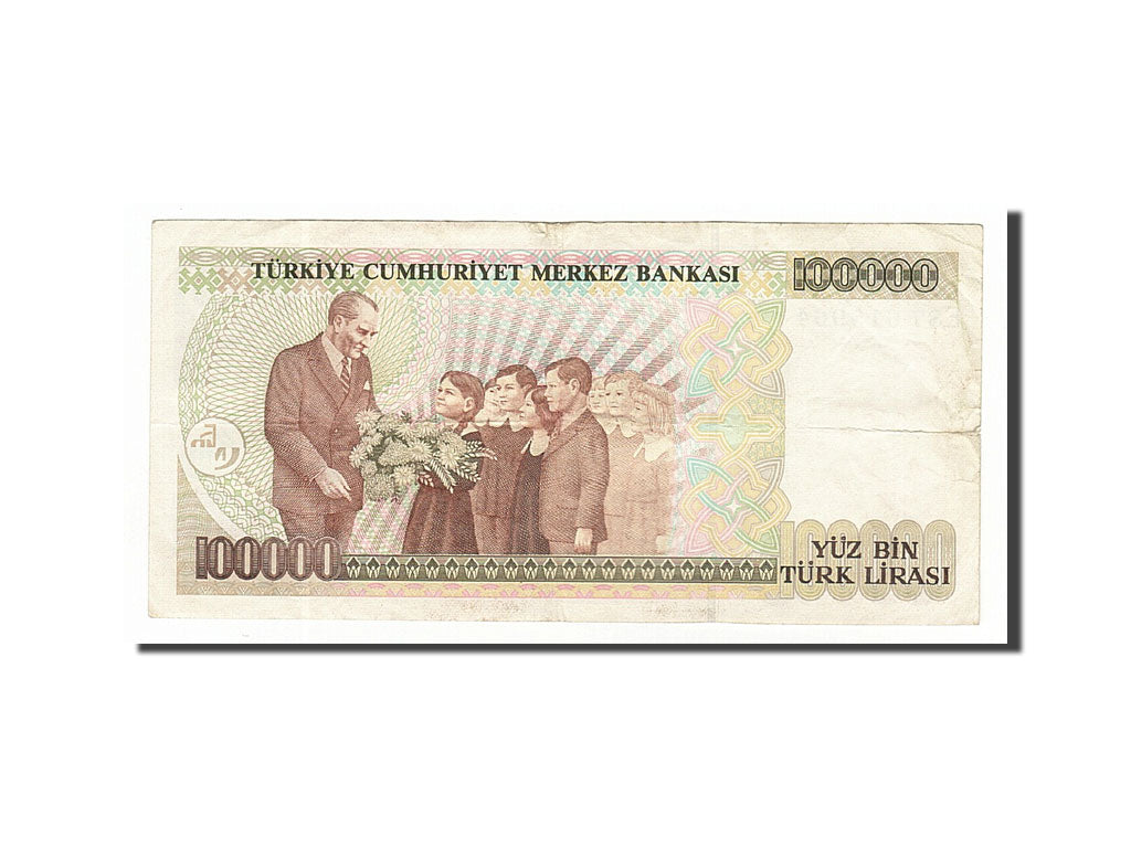 Banknote, Turkey, 100,000 Lira, 1991, EF(40-45)