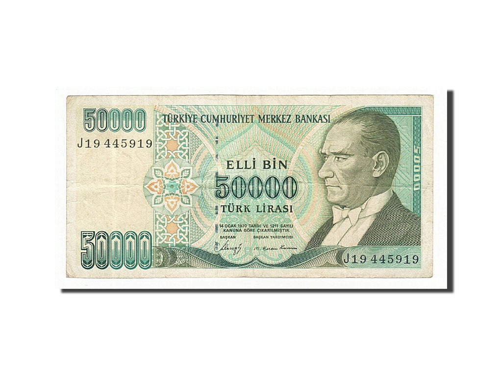 Geldschein, Türkei, 50,000 Lira, 1989, S