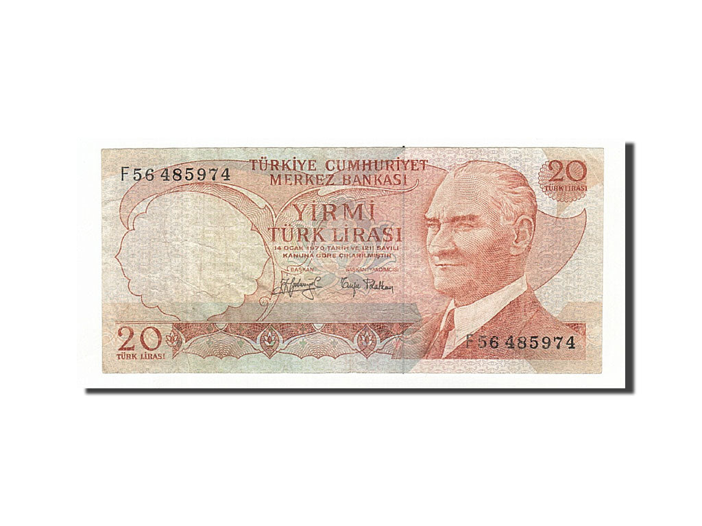 Banknote, Turkey, 20 Lira, 1974, VF(30-35)