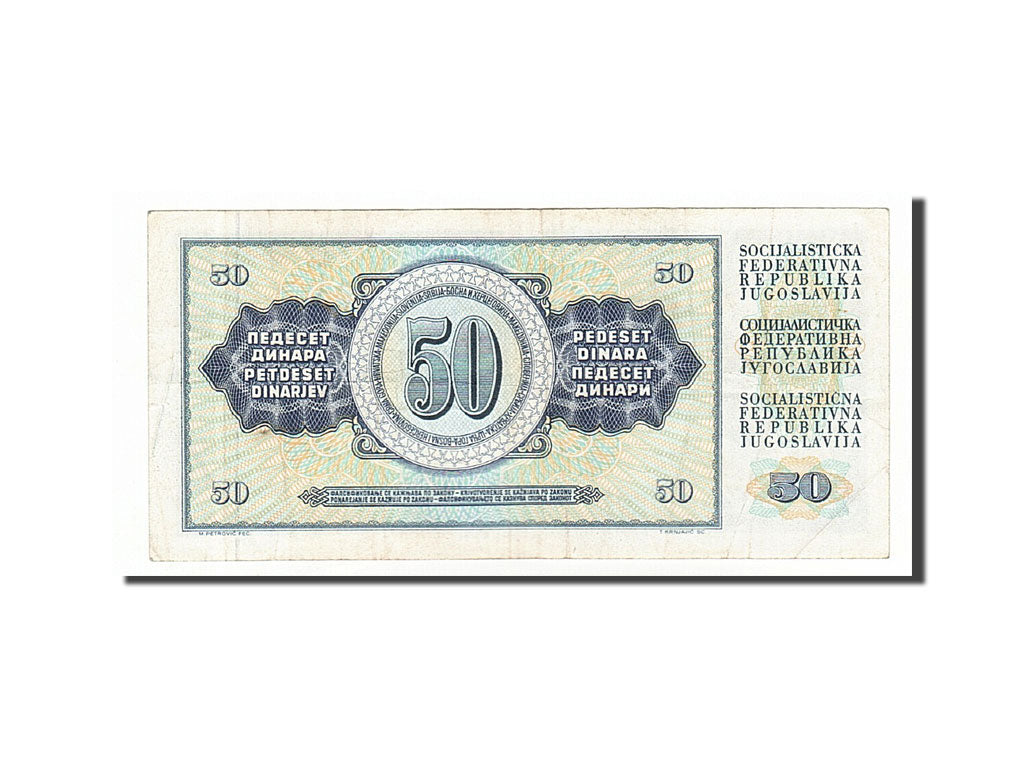 Banconote, Iugoslavia, 50 Dinara, 1981, 1981-11-04, BB