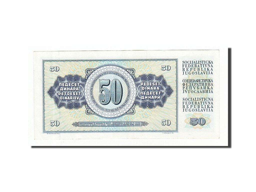 Banknote, Yugoslavia, 50 Dinara, 1981, 1981-11-04, AU(50-53)