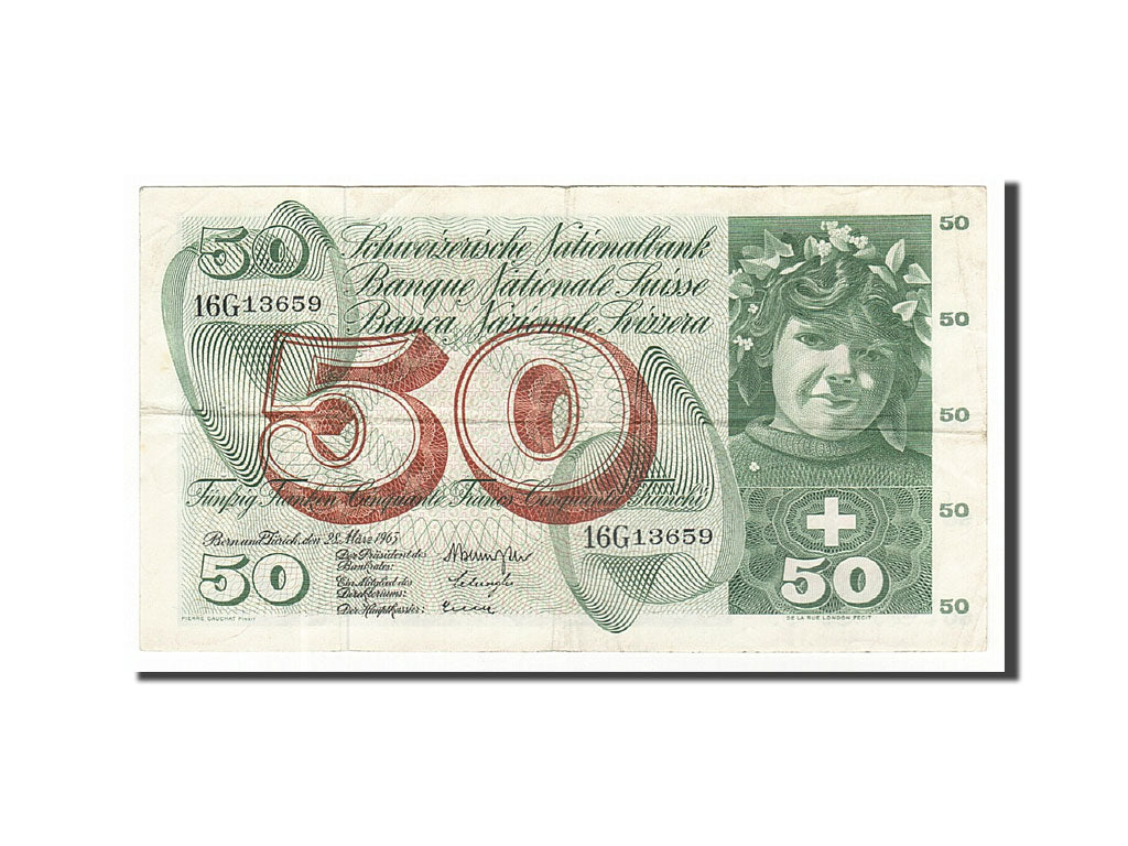 Geldschein, Schweiz, 50 Franken, 1963, 1963-03-28, SS