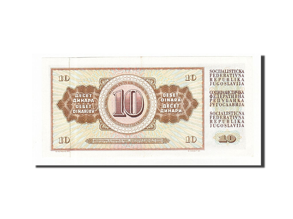 Banknote, Yugoslavia, 10 Dinara, 1978, 1978-08-12, UNC(60-62)