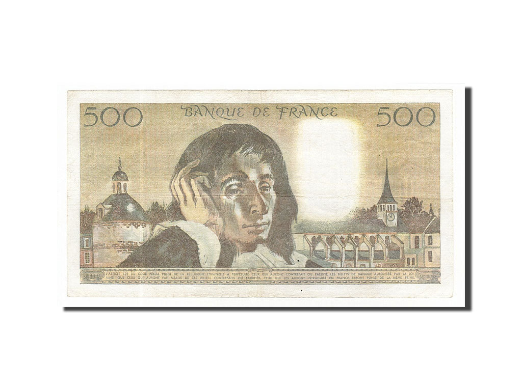 Banknote, France, 500 Francs, 500 F 1968-1993 ''Pascal'', 1983, 1983-06-02