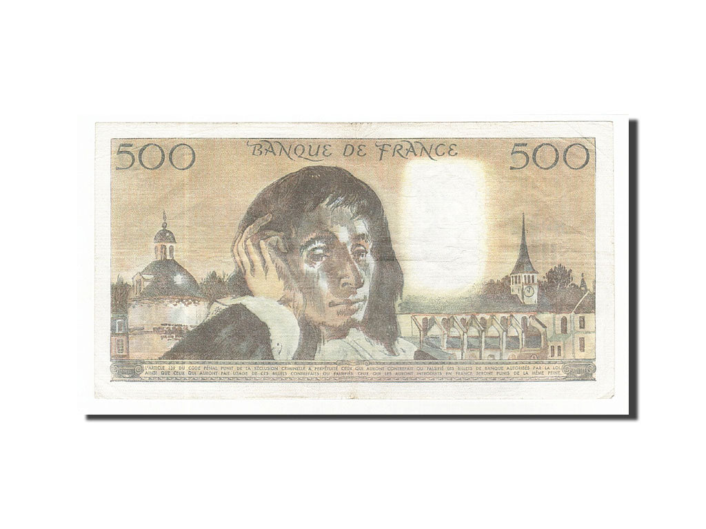 Geldschein, Frankreich, 500 Francs, 500 F 1968-1993 ''Pascal'', 1984