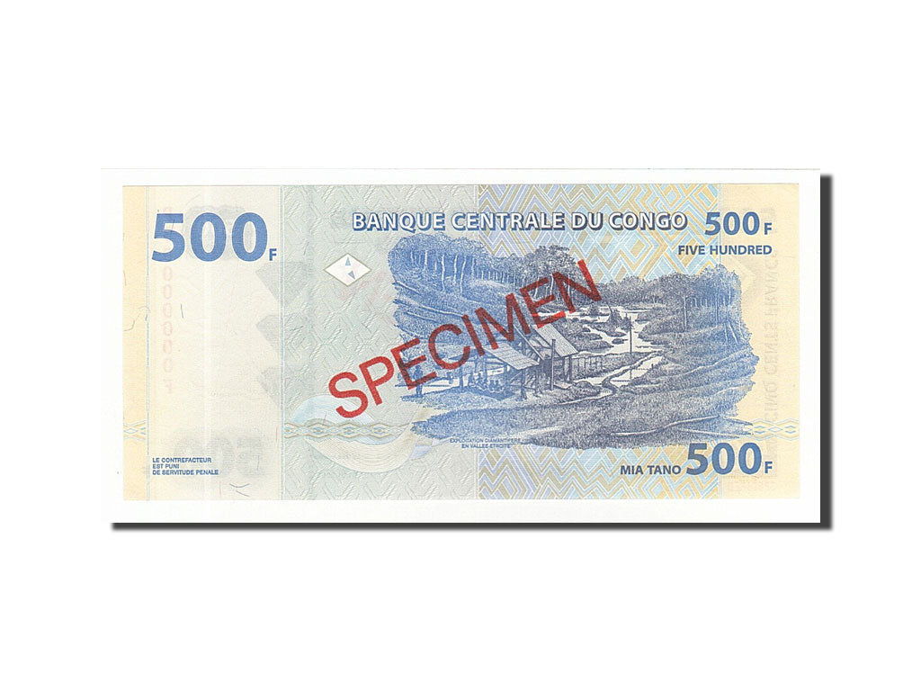 Banknote, Congo Democratic Republic, 500 Francs, 2002, 2002-01-04, UNC(65-70)