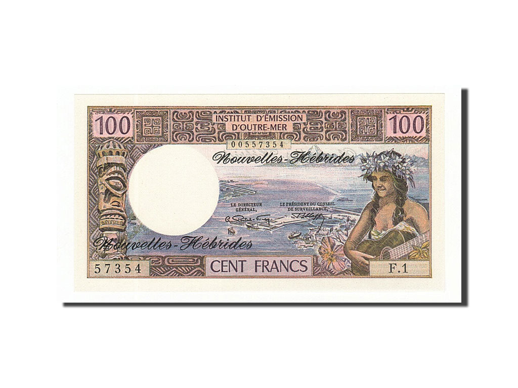 Banconote, Nuove Ebridi, 100 Francs, 1970, FDS