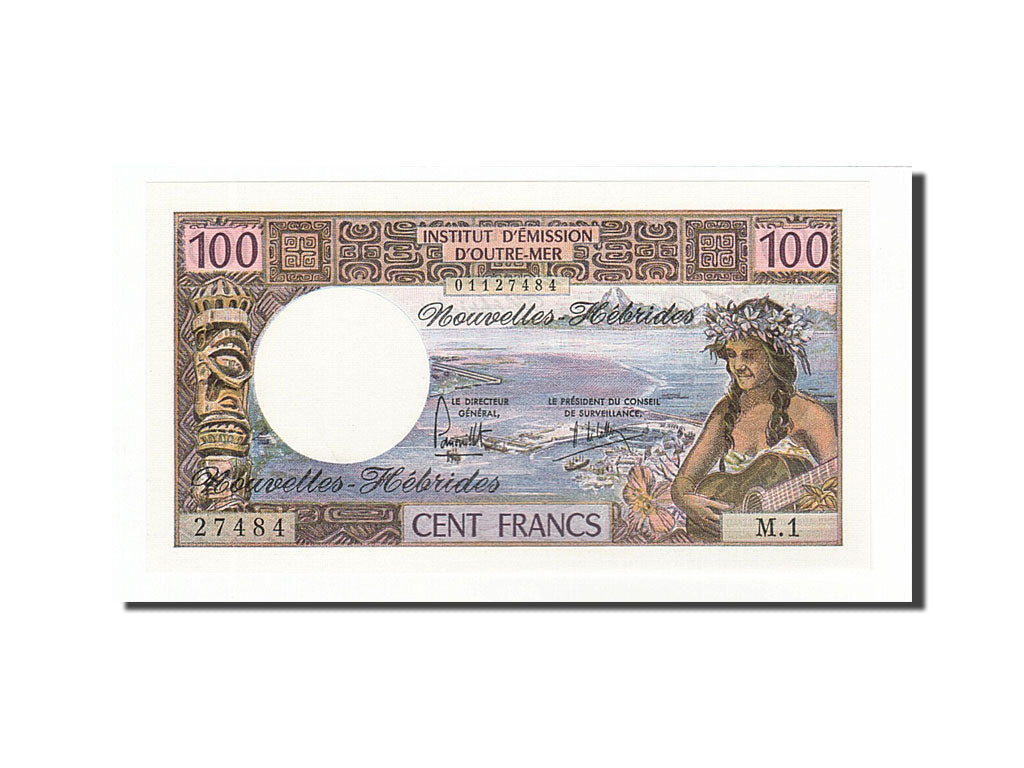 Billete, 100 Francs, 1975, Nuevas Hébridas, UNC