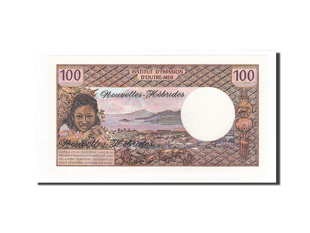 Billete, 100 Francs, 1975, Nuevas Hébridas, UNC