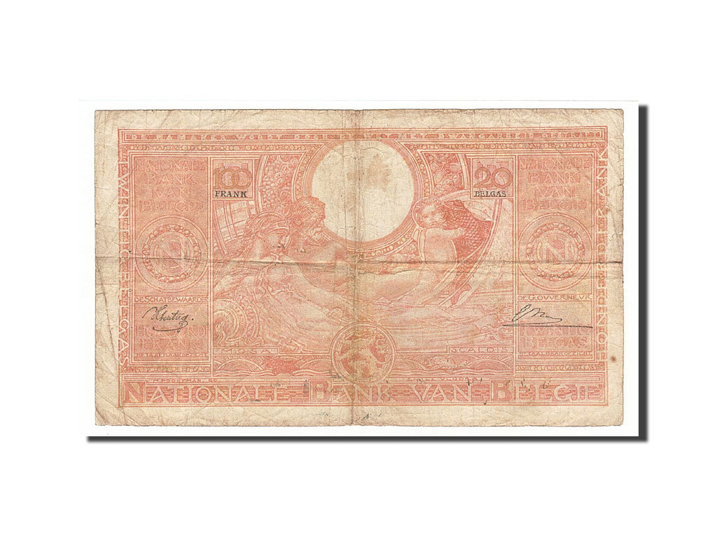 Banconote, Belgio, 100 Francs-20 Belgas, 1944, 1944-11-04, MB