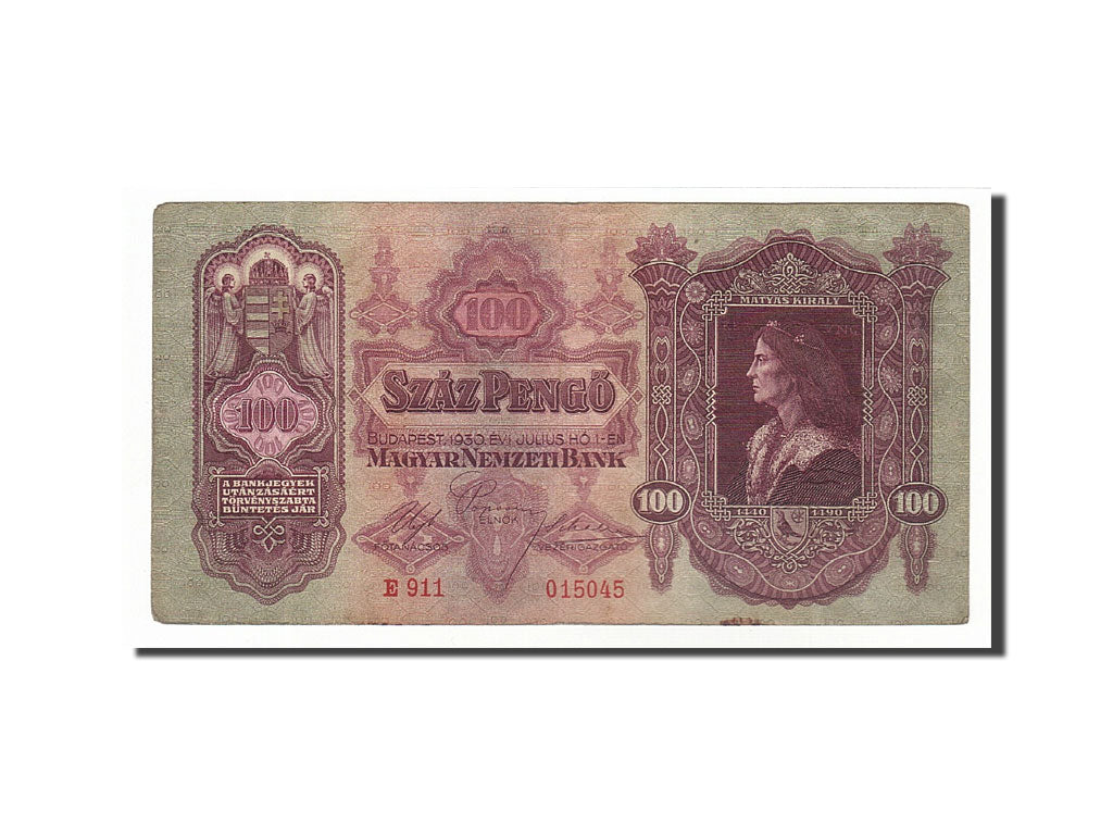 Banknote, Hungary, 100 Pengö, 1930, 1930-07-01, EF(40-45)