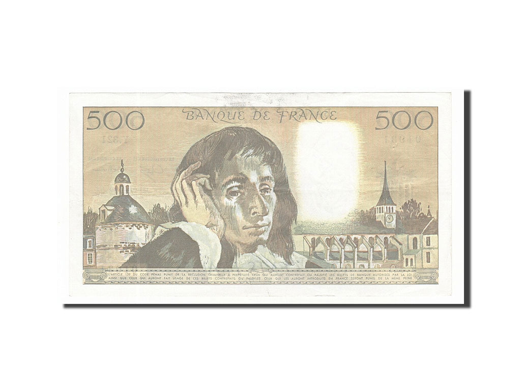 Billet, France, 500 Francs, 500 F 1968-1993 ''Pascal'', 1990, 1990-07-05, TB+