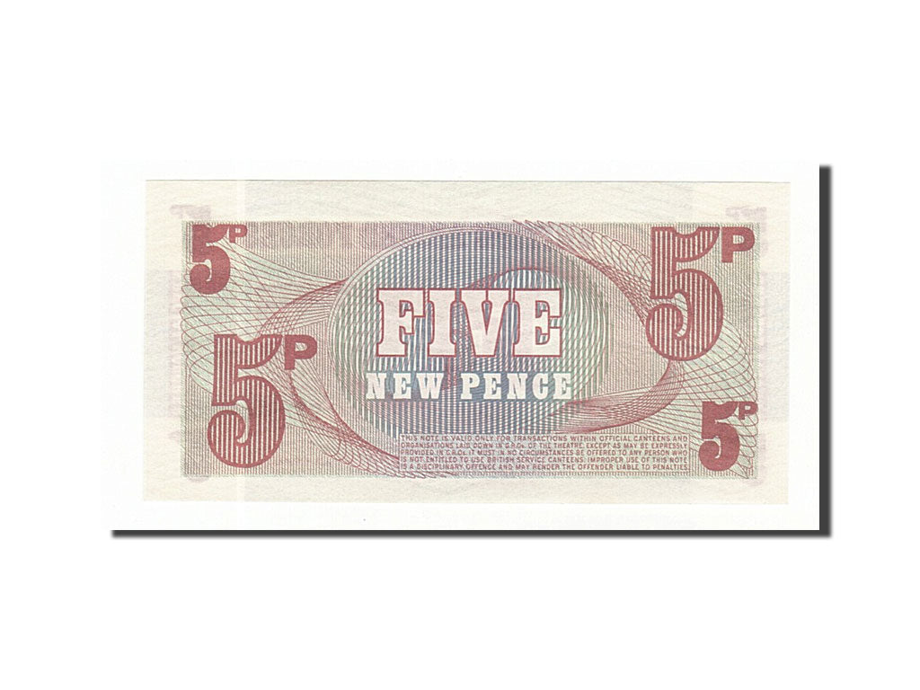 Biljet, Groot Bretagne, 5 New Pence, 1972, NIEUW