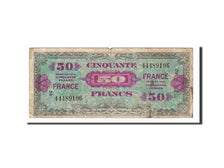 Biljet, Frankrijk, 50 Francs, 1945 Verso France, 1945, 1945-06-04, TB