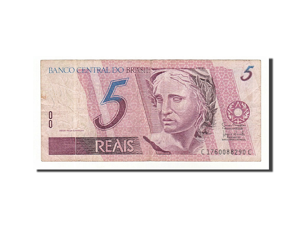 Biljet, Brazilië, 5 Reais, 2003, TB