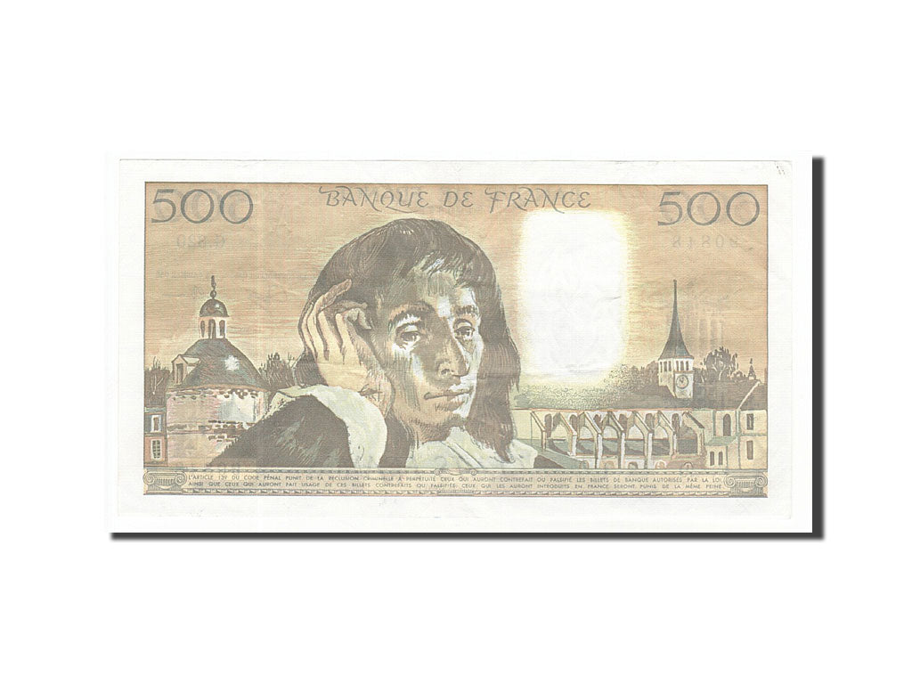 Banknote, France, 500 Francs, 500 F 1968-1993 ''Pascal'', 1990, 1990-07-05