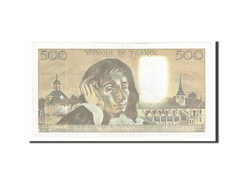 Banknote, France, 500 Francs, 500 F 1968-1993 ''Pascal'', 1990, 1990-07-05