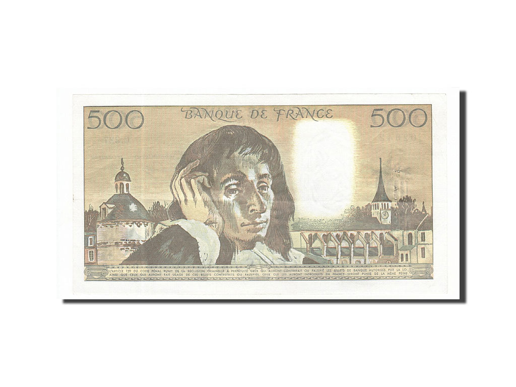 Billete, Francia, 500 Francs, 500 F 1968-1993 ''Pascal'', 1990, 1990-09-06, MBC