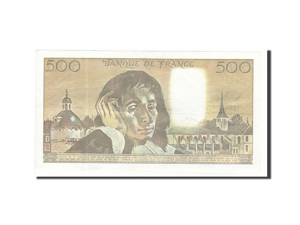 Billet, France, 500 Francs, 500 F 1968-1993 ''Pascal'', 1991, 1991-01-03, TTB+