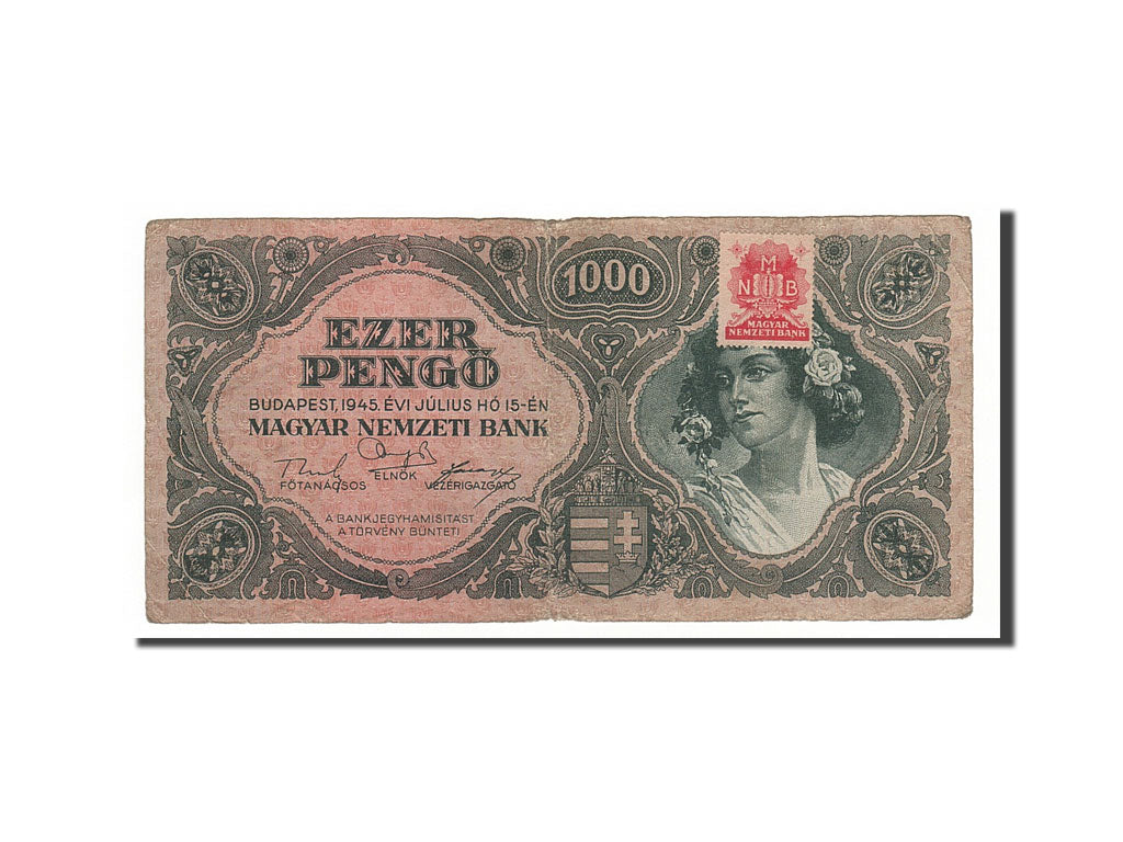 Banknote, Hungary, 1000 Pengö, 1945, 1945-07-15, EF(40-45)