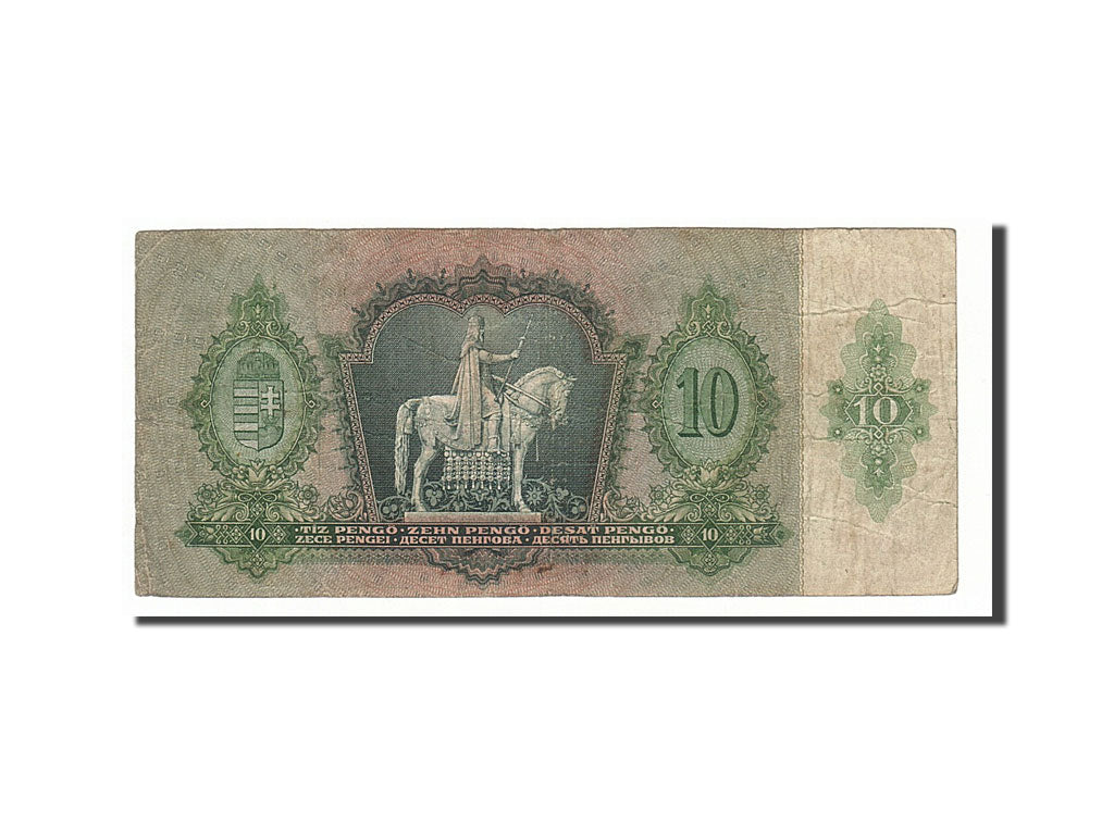 Banknote, Hungary, 10 Pengö, 1936, 1936-12-22, VF(20-25)