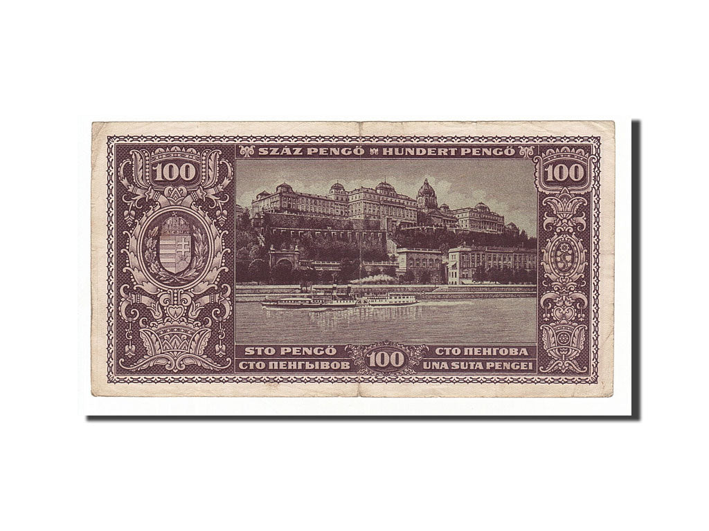 Biljet, Hongarije, 100 Pengö, 1945, 1945-04-05, TB+
