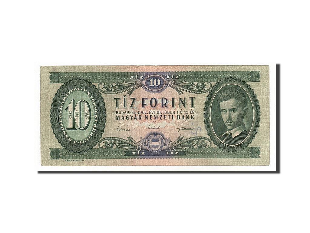 Banknote, Hungary, 10 Forint, 1962, 1962-10-12, VF(30-35)