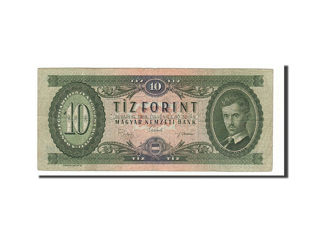 Banknote, Hungary, 10 Forint, 1969, 1962-06-30, VF(20-25)