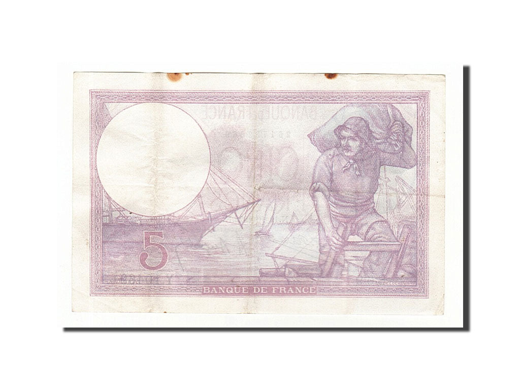Banknote, France, 5 Francs, 5 F 1917-1940 ''Violet'', 1922, 1922-10-19