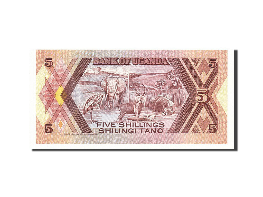 Banconote, Uganda, 5 Shillings, 1987, FDS