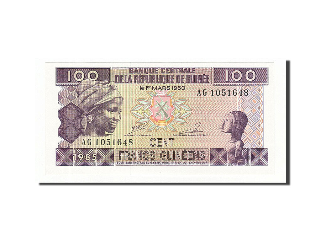 Banknote, Guinea, 100 Francs, 1985, UNC(65-70)