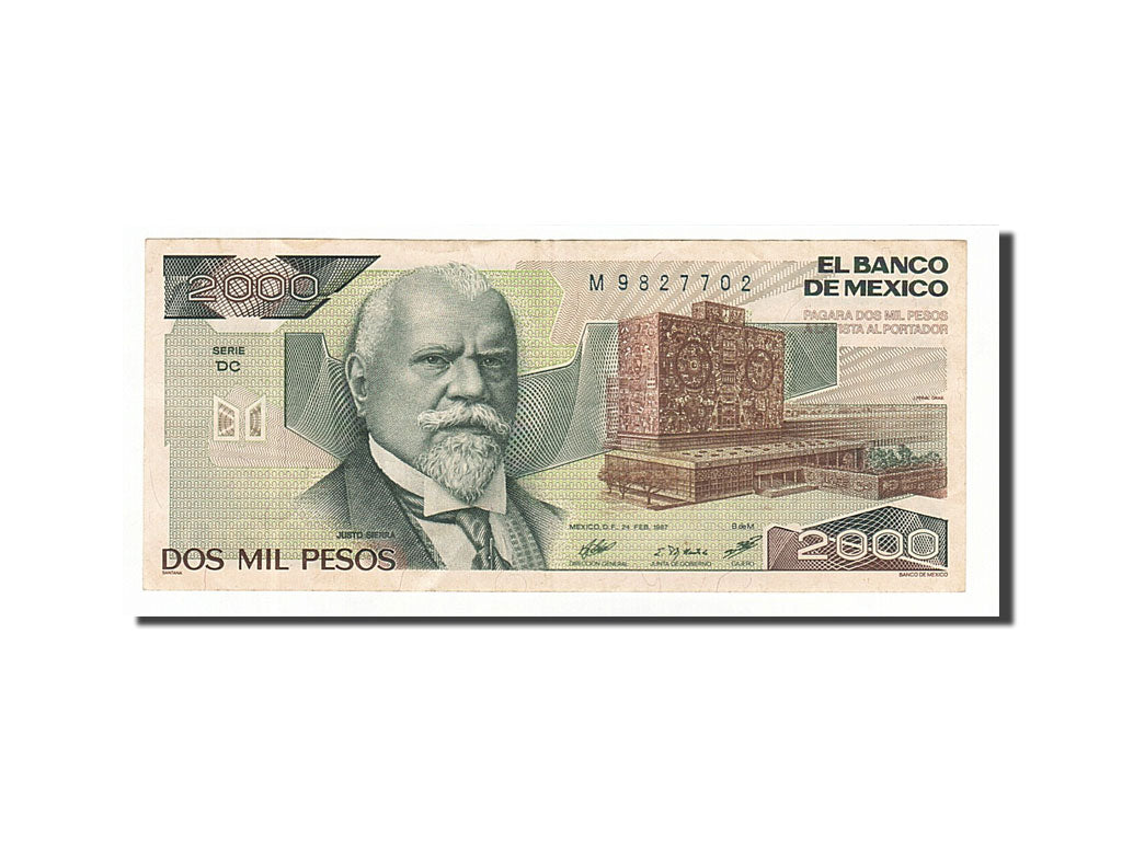 Billet, Mexique, 2000 Pesos, 1987, 1987-02-24, TTB