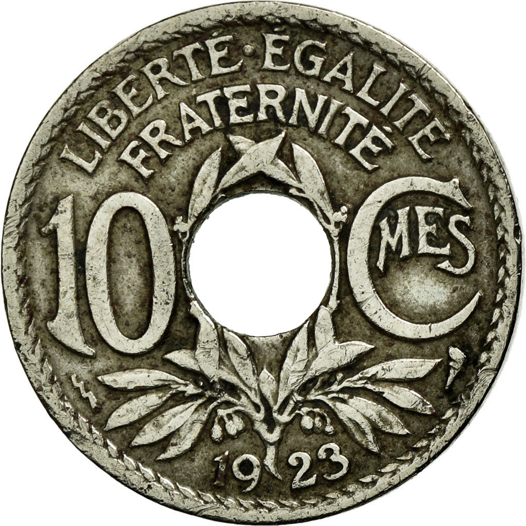 Coin, France, Lindauer, 10 Centimes, 1923, Poissy, VF(30-35), Copper-nickel