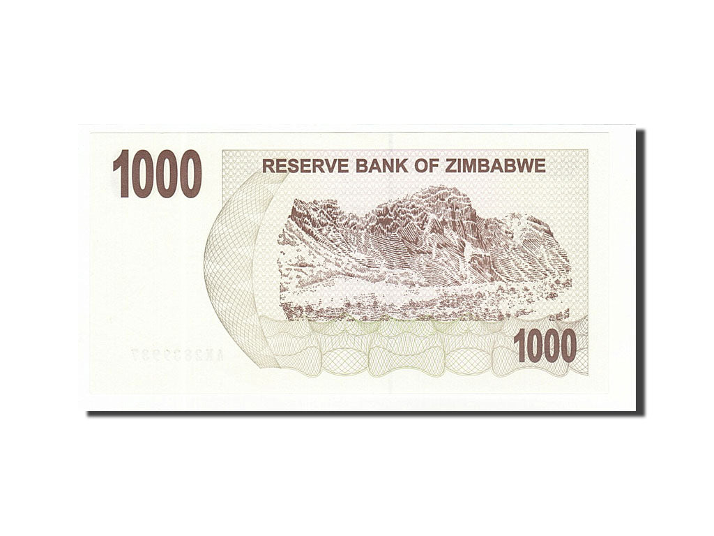 Banknot, Zimbabwe, 1000 Dollars, 2006, 2006-08-01, UNC(65-70)