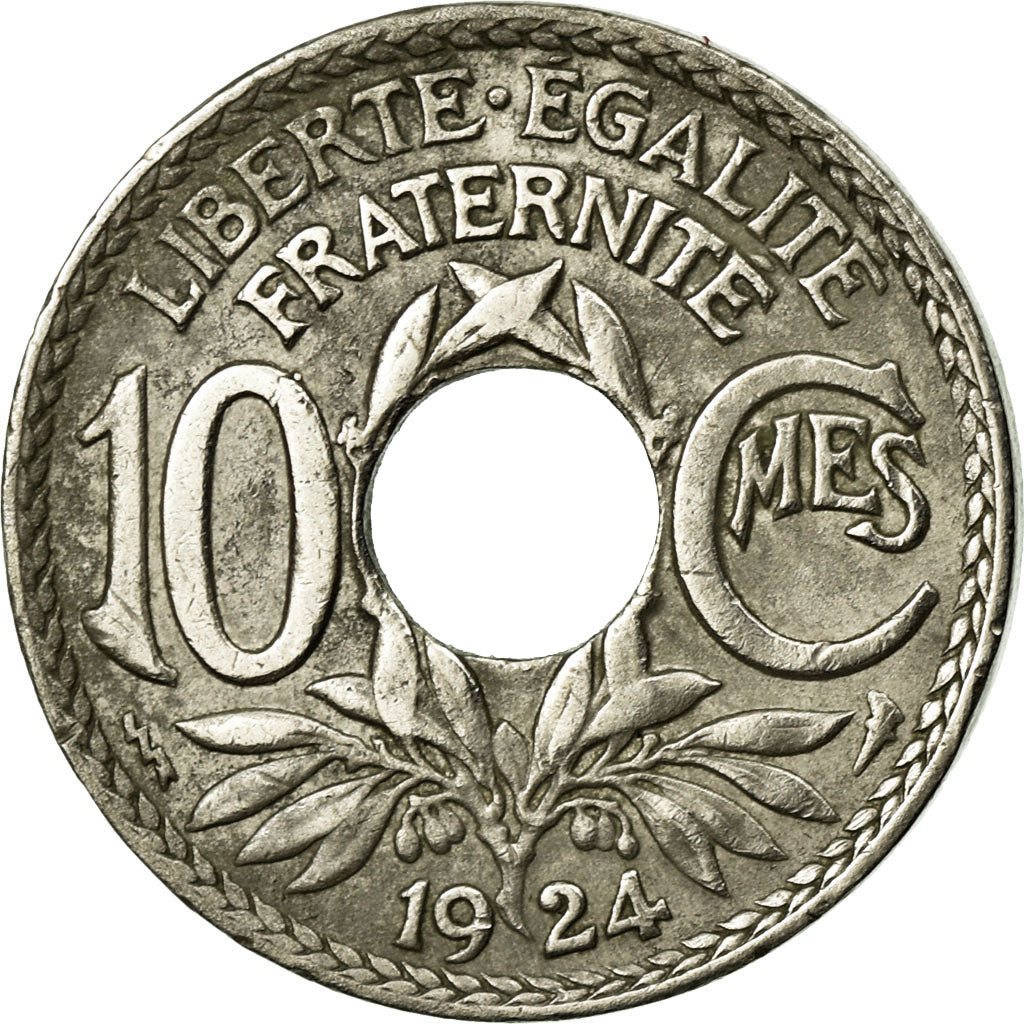 Münze, Frankreich, Lindauer, 10 Centimes, 1924, Poissy, S, Copper-nickel