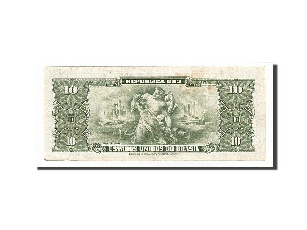 Banknote, Brazil, 10 Cruzeiros, 1962, EF(40-45)