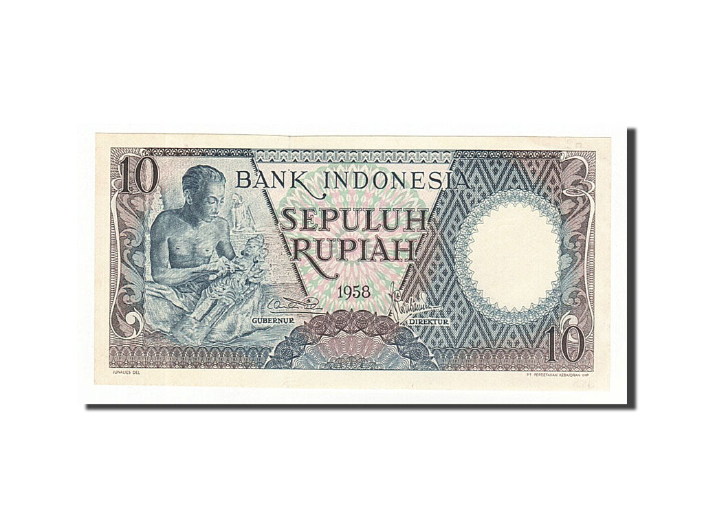 Biljet, Indonesië, 10 Rupiah, 1958, SPL