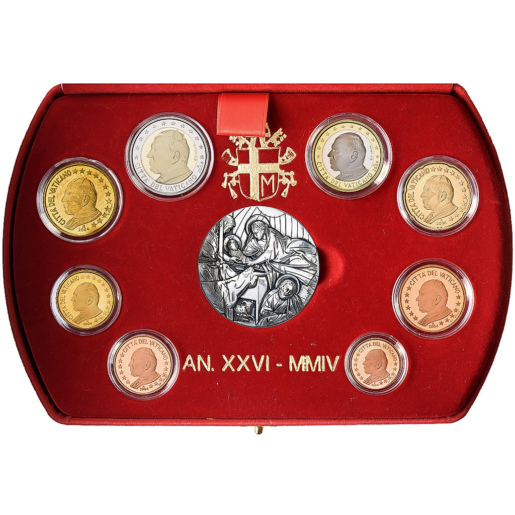 Vatican, John Paul II, Set 1 ct. - 2 Euro, Proof, 2004 - Anno XXVI, Rome