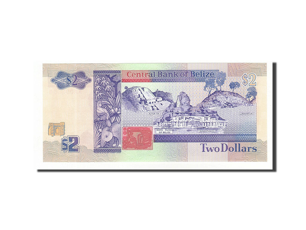Banknote, Belize, 2 Dollars, 1990, 1990-05-01, UNC(65-70)