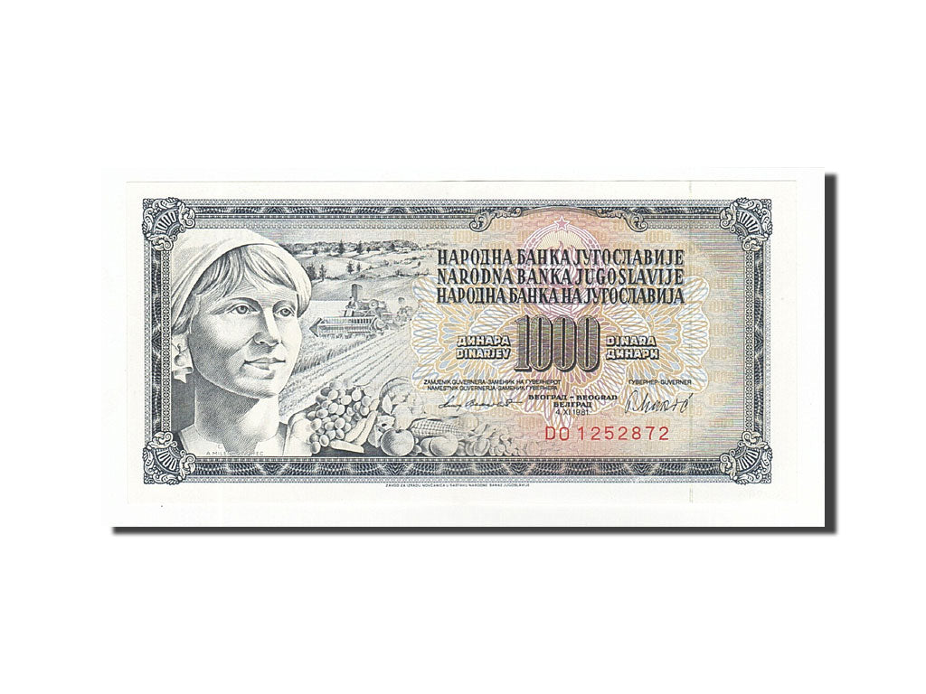 Banknote, Yugoslavia, 1000 Dinara, 1981, 1981-11-04, UNC(63)